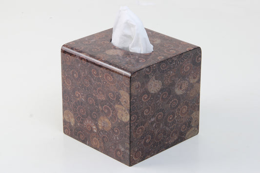 Ammonite Stone Tissue Box Cover