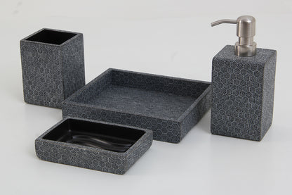 Toothbrush holder shagreen bathroom set