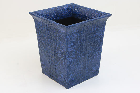 Luxury Blue Crocodile waste paper bin