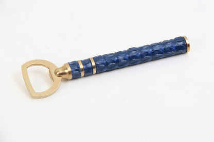 Blue Crocodile Bottle Opener | Luxury Brass Barware