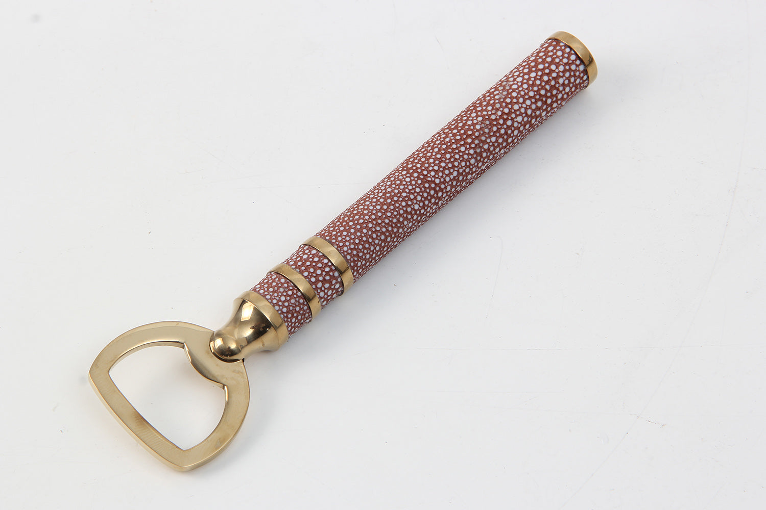 Barman's dream our Bottle opener in Coral Shagreen