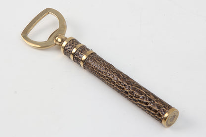 Luxury Bottle opener in Crocodile and brass