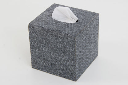 Tissue box holder grey shagreen tissue box cover