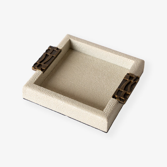 Trinket tray white shagreen trinket tray
