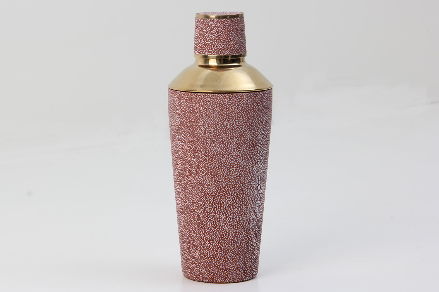 Unique Cocktail shaker coral shagreen