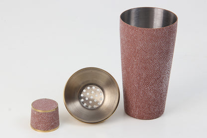 shagreen Cocktail shaker and strainer
