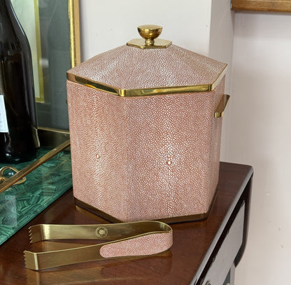 Coral shagreen_Ice_Bucket by Henry Forwood