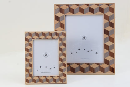Unique marquetry photo frames