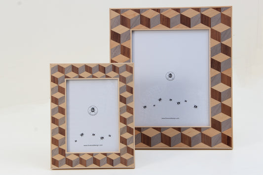 Unique marquetry photo frames