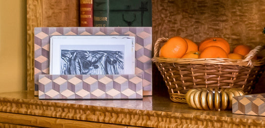 Marquetry Cube Letter Rack