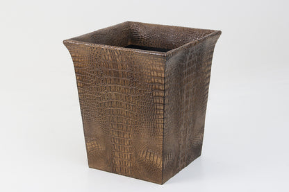 Waste Paper Bin in faux crocodile