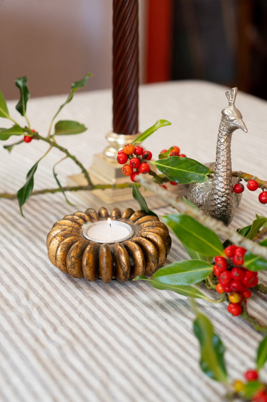 Unique gold tealight holder