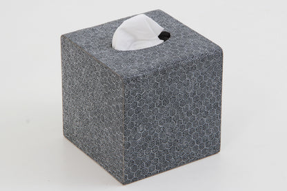 Tissue box holder unique grey shagreen tissue box cover