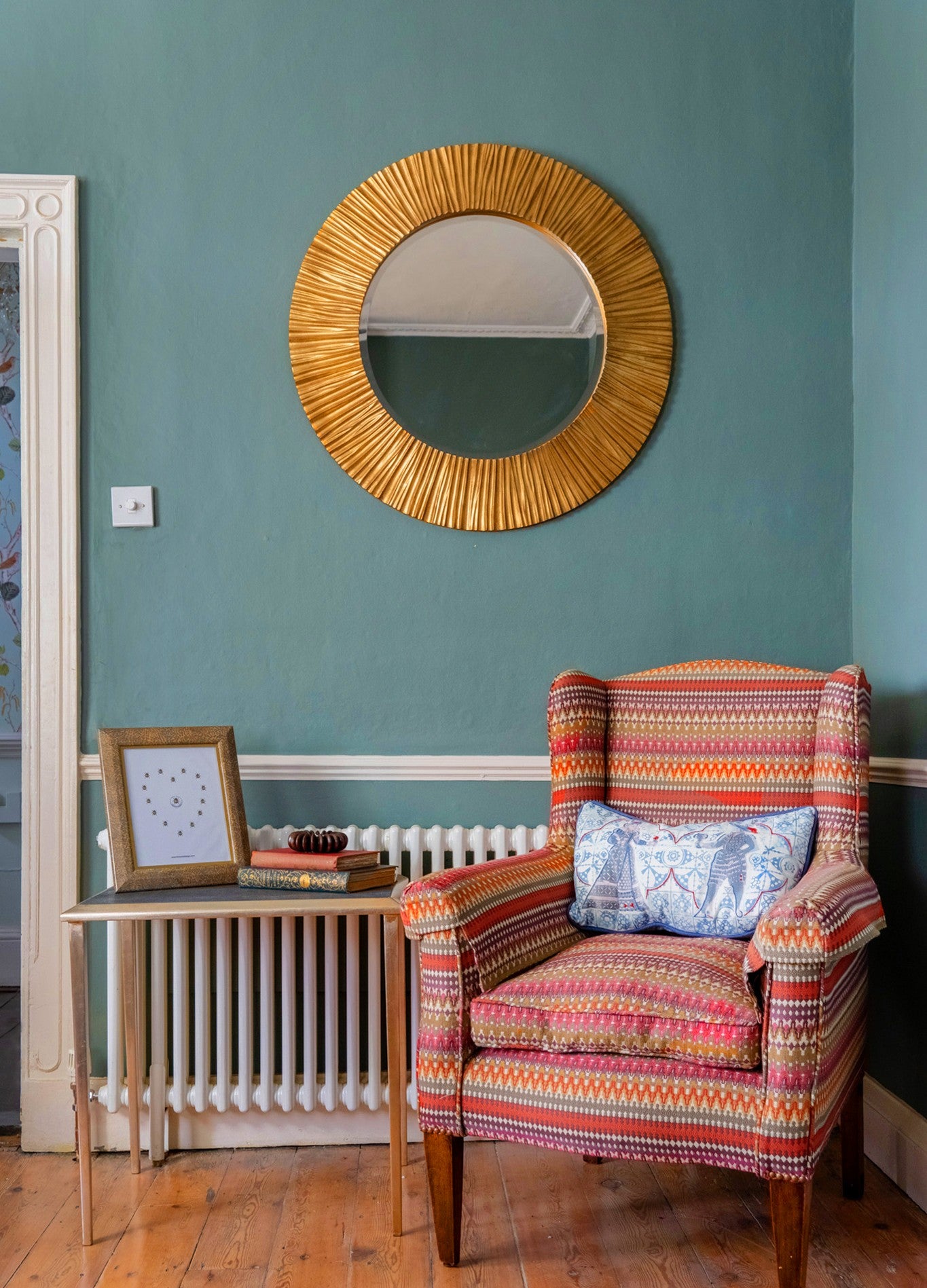 Wall mirror Hall Mirror Antiqued gold round mirror