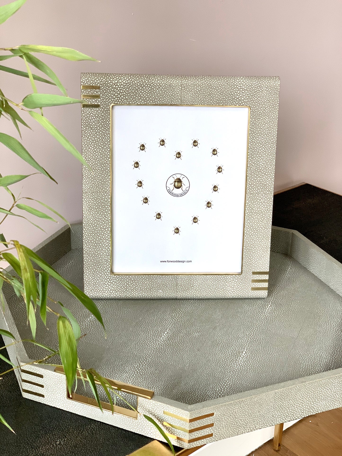 Christie Photo Frame in Barley Shagreen