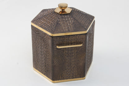 Gorgeous Crocodile ice bucket and tongs set