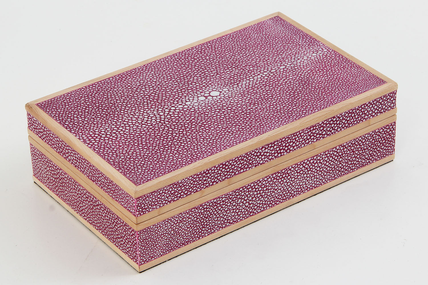 Jewellery box Pink shagreen jewellery box