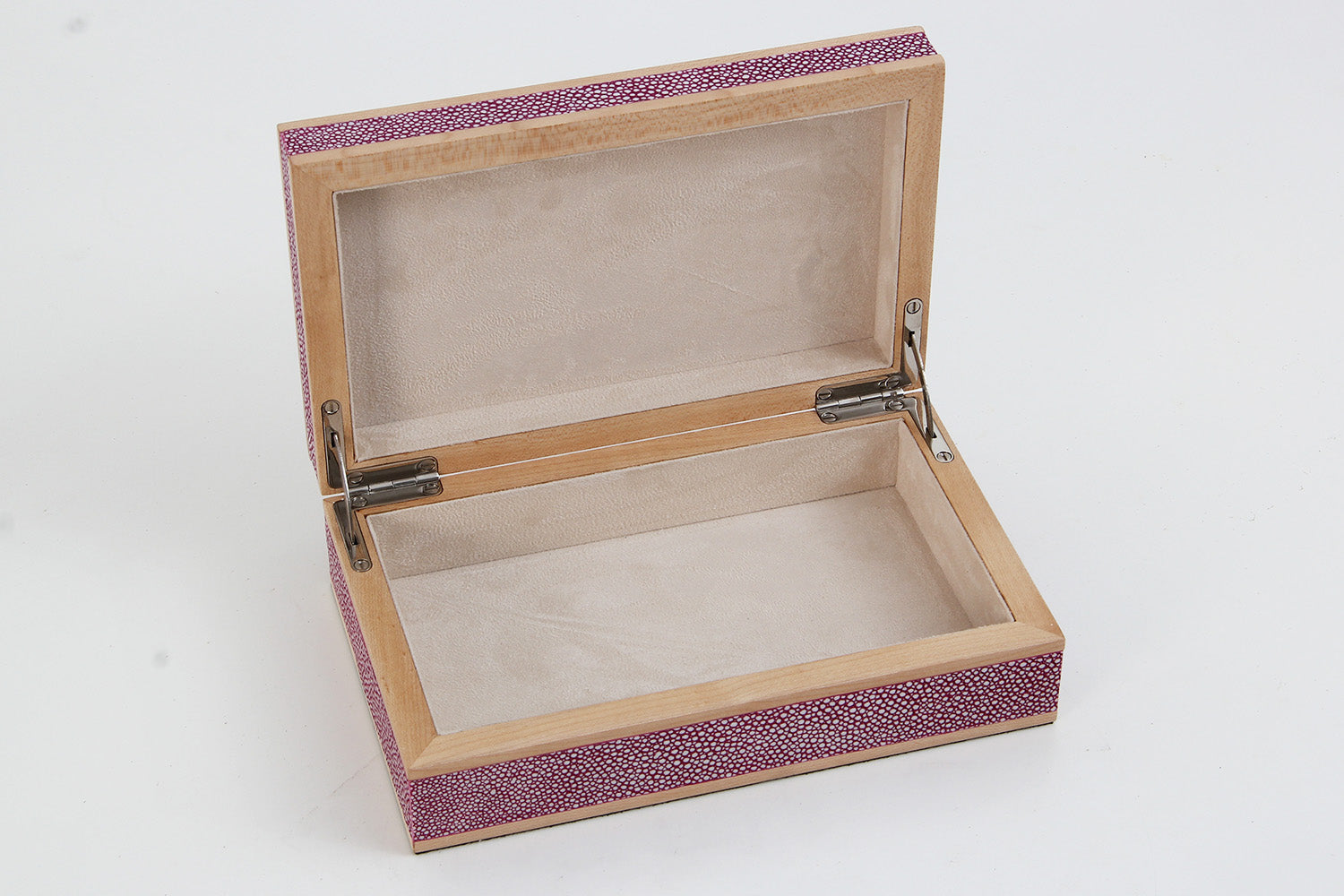 Jewellery box chic Pink shagreen jewellery box