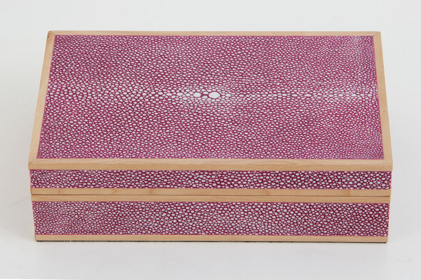 Jewellery box unique Pink shagreen jewellery box