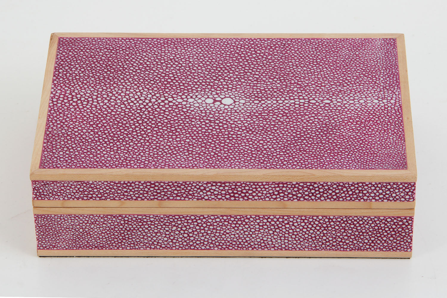 Jewellery box unique Pink shagreen jewellery box