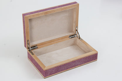 Jewellery box Forwood Design Pink shagreen jewellery box