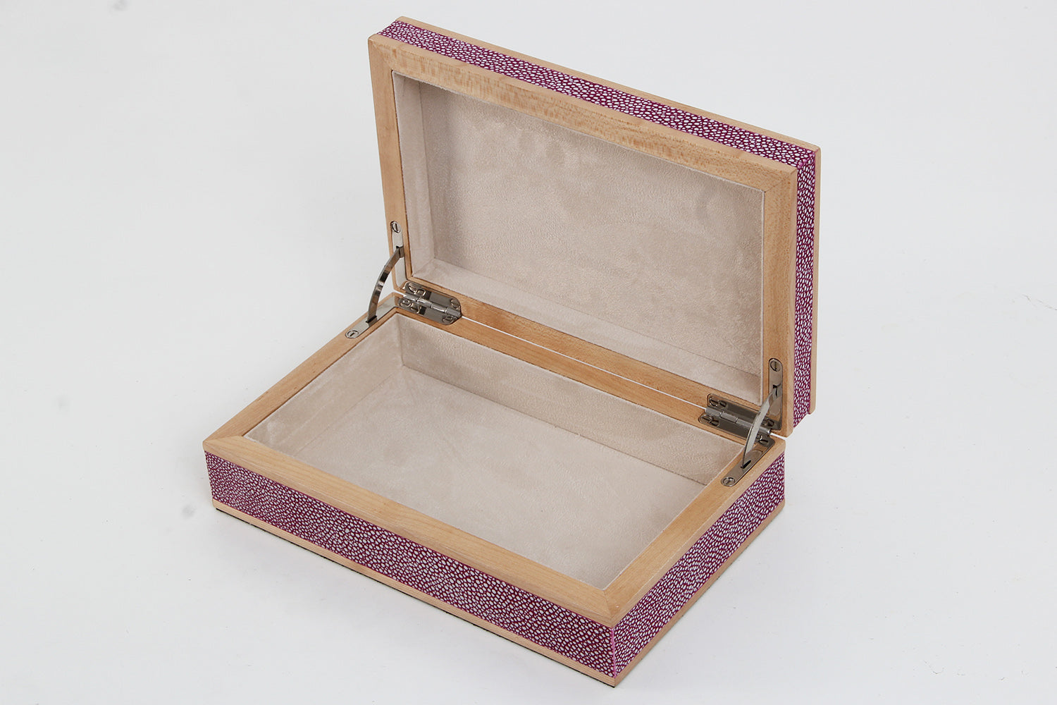 Jewellery box luxury Pink shagreen jewellery box