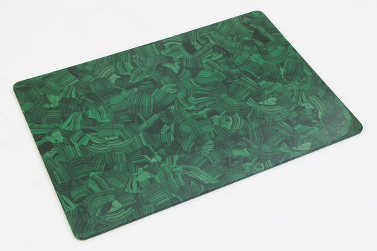 Rectangle Green Placemats in Faux Malachite