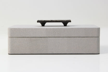 Trinket box white shagreen trinket box jewelry box