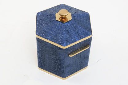 Unique Blue Ice Bucket with stainless steel liner