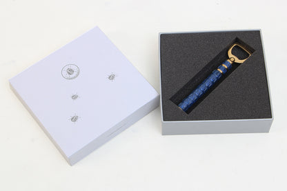 Blue Crocodile Bottle Opener | Luxury Brass Barware