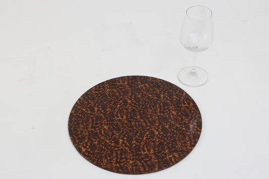 Luxury Round Small Tortoiseshell Place Mats