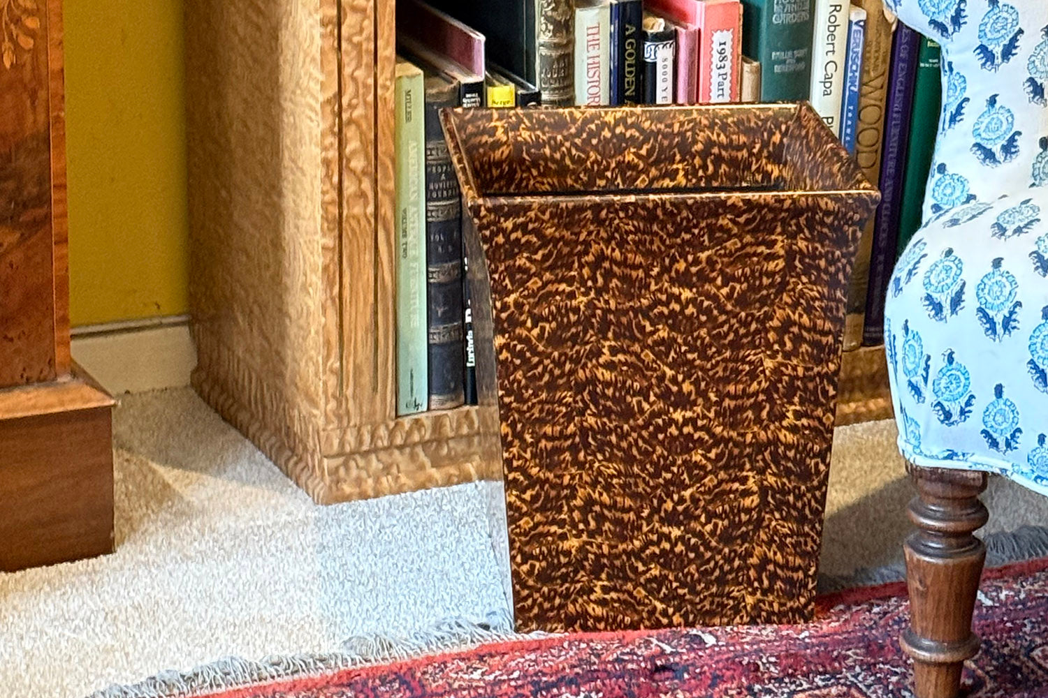 Faux Tortoise shell Waste Paper Bin