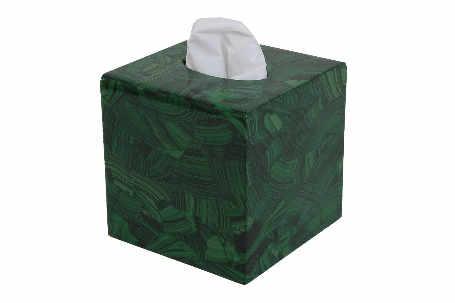 Tissue box holder green Malachite tissue box cover