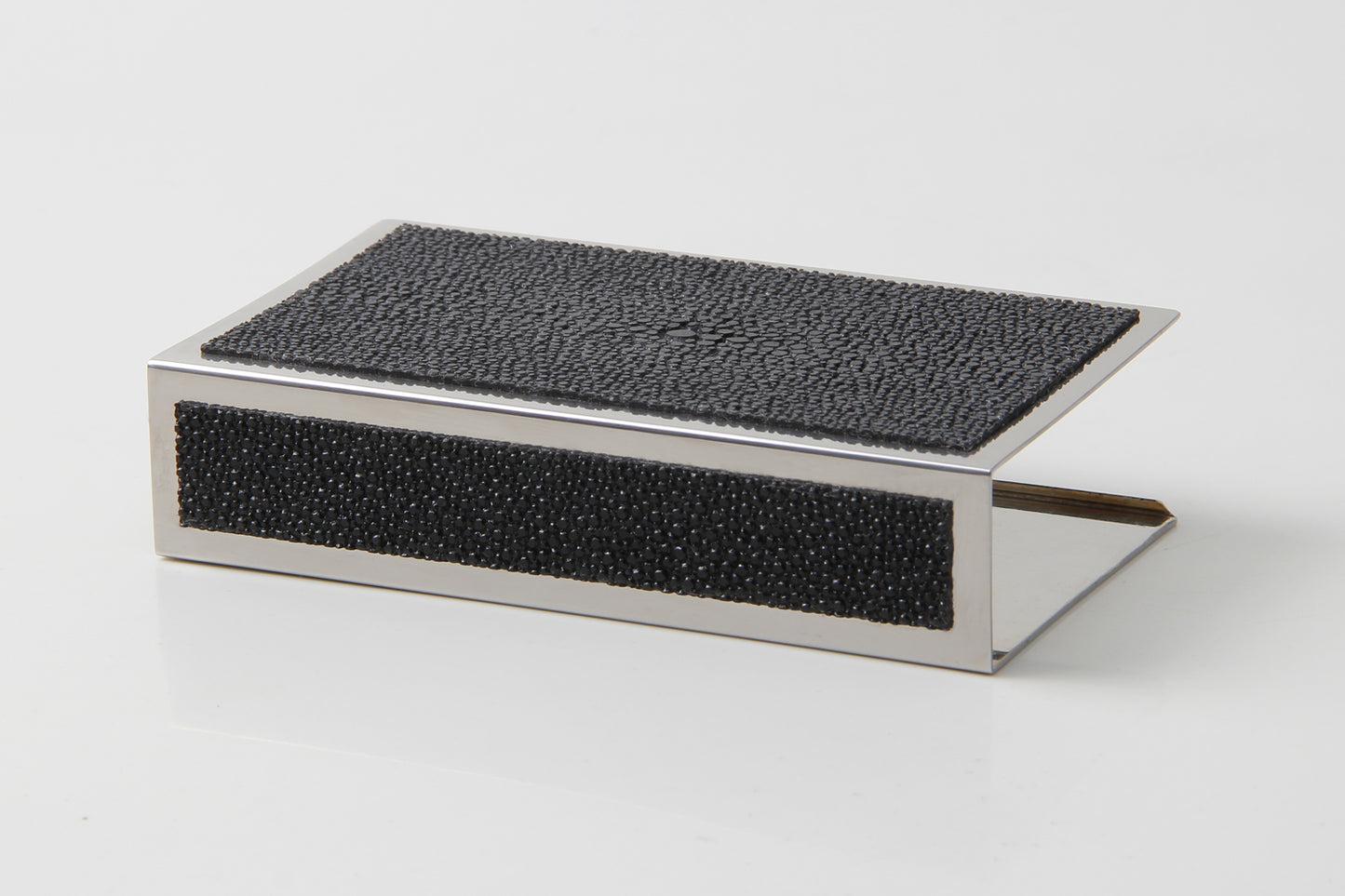 matchbox holder Black shagreen Match box cover
