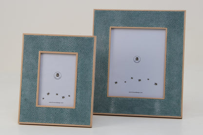 teal shagreen photo frames luxury gifts