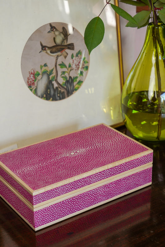 Treasure Box in Pink Shagreen