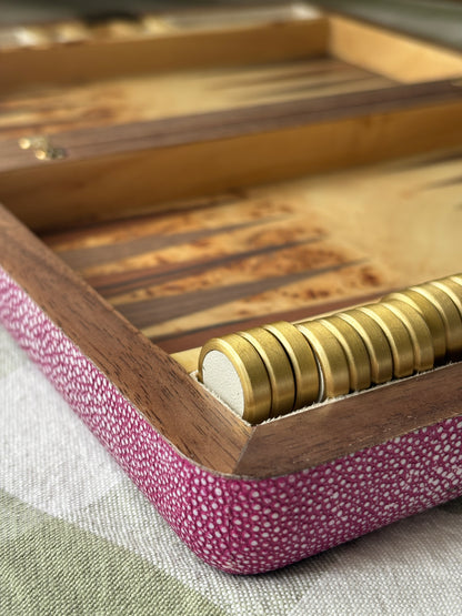 Travel Backgammon Set in Pink