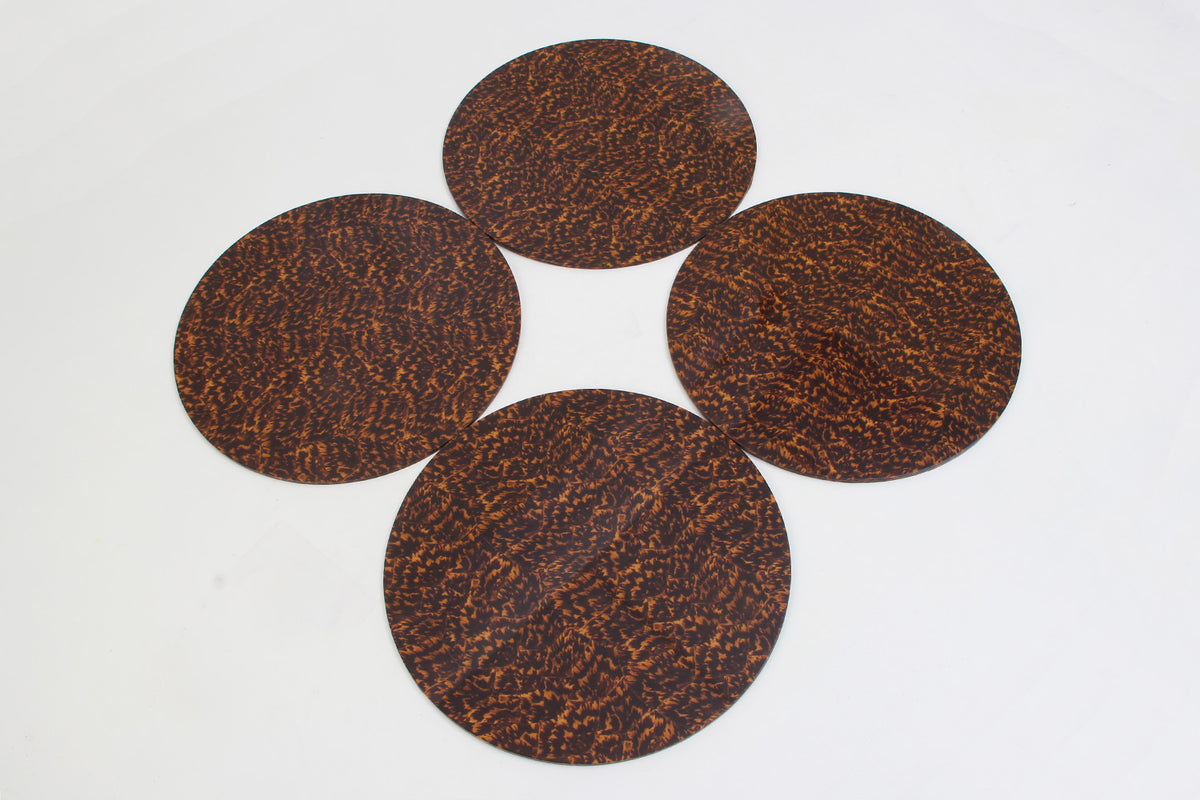 Luxury Round Small Tortoiseshell Place Mats