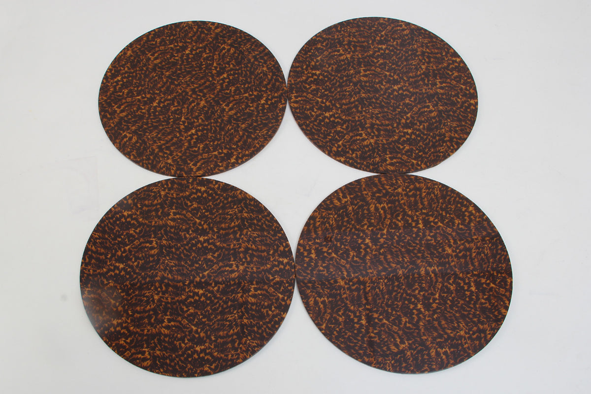 Luxury Round Small Tortoiseshell Place Mats