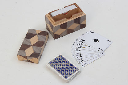 Modern Playing card box in marquetry