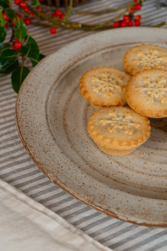 A hand made white stoneware serving platter
