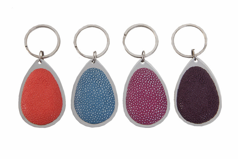Pear Drop' Key Fobs in bold shagreen – Forwood Design