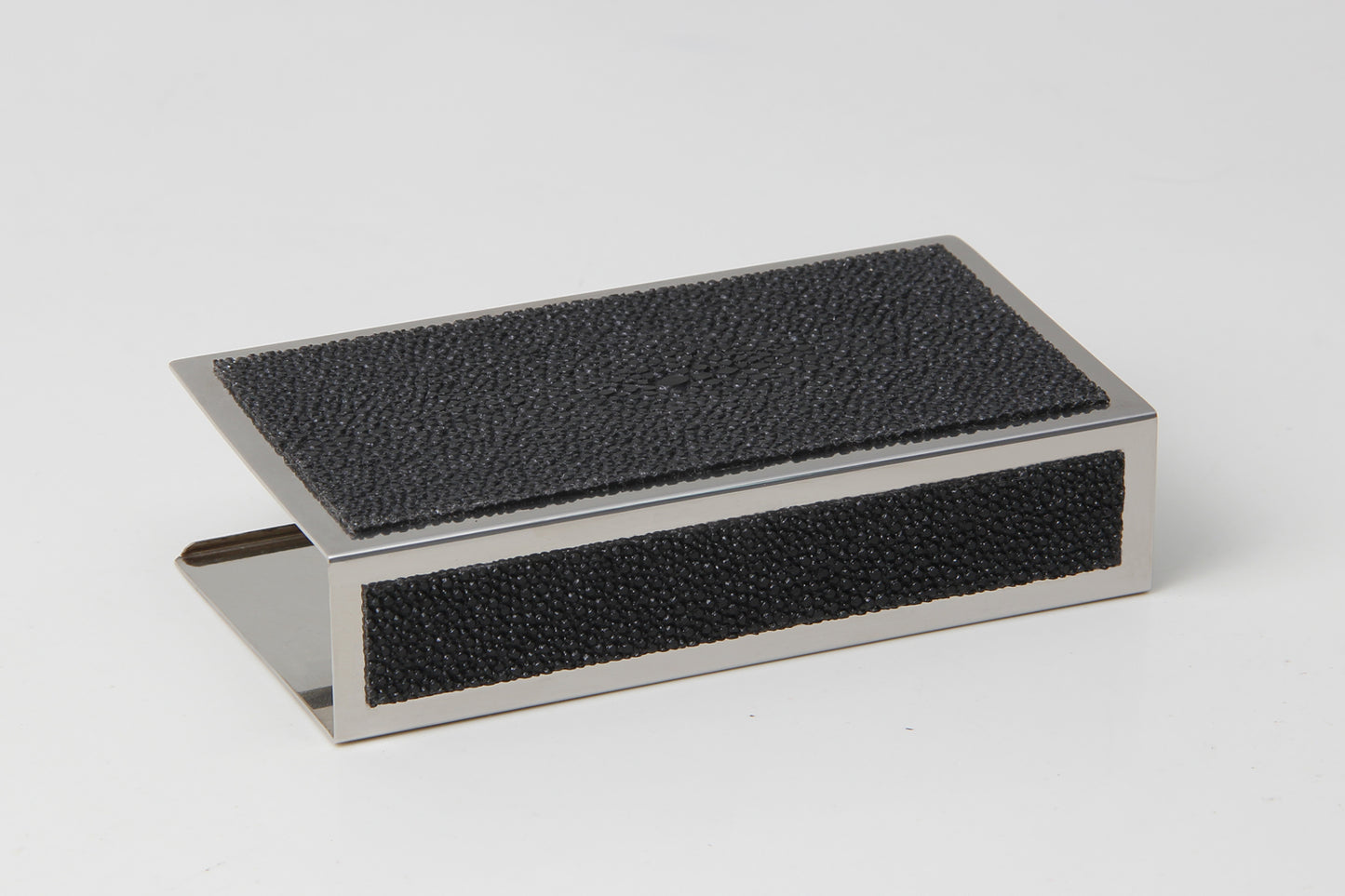 match box holder Jet Black shagreen Match box cover
