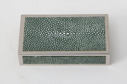 Shagreen Matchbox holder large Green