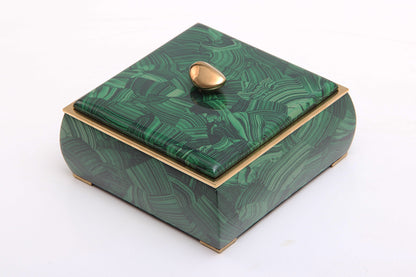 Trinket box chic Jewelry box malachite box