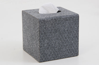 Tissue box holder chic grey shagreen tissue box