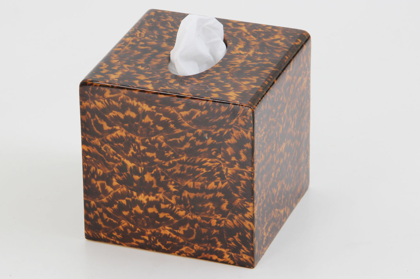 Tissue box holder chic tortoise shell tissue box