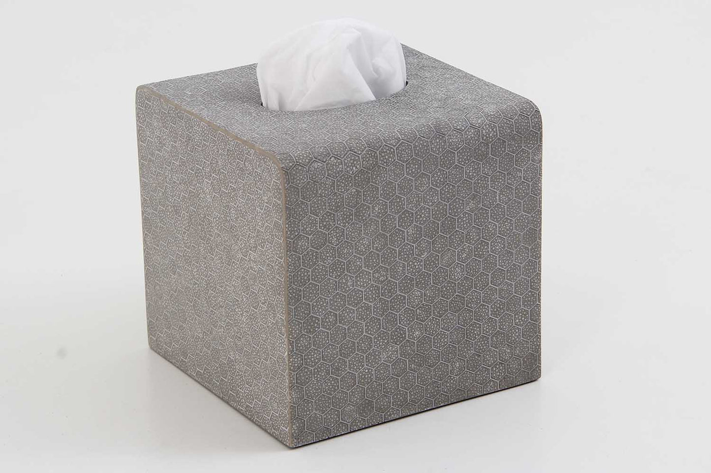 Tissue box barley shagreen tissue holder