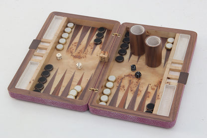 Travel backgammon set gift for him