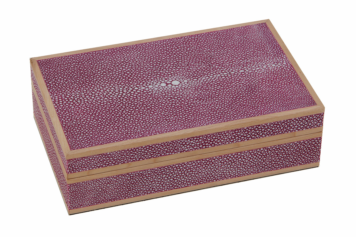 Pink shagreen luxury jewelry box